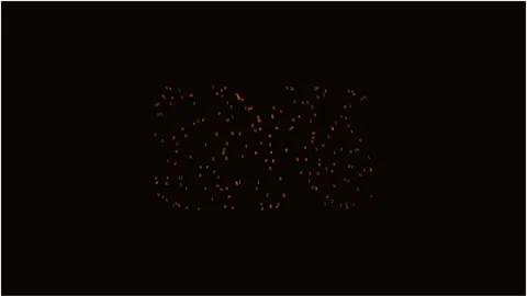 Floating white particles on black background Stock Footage 345630978