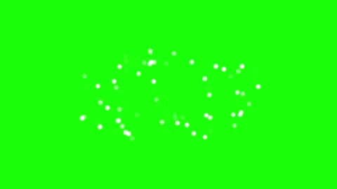 Floating White Particles on Green Screen Background Stock Footage 330920364