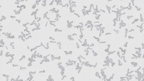 Floating White Question Mark Isolated on alpha background Stock Footage 237599125