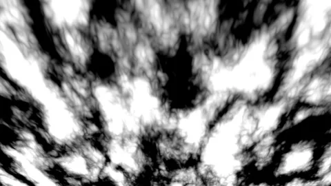 Floating white smoke cloud overlay on alpha channel black background Vidéo 347681508