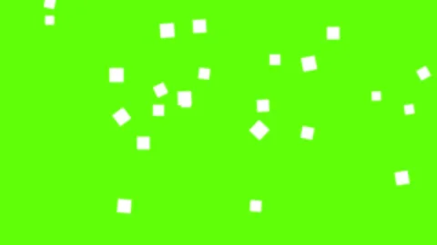 Floating White Squares on Green Screen Background Stock Footage 330919422