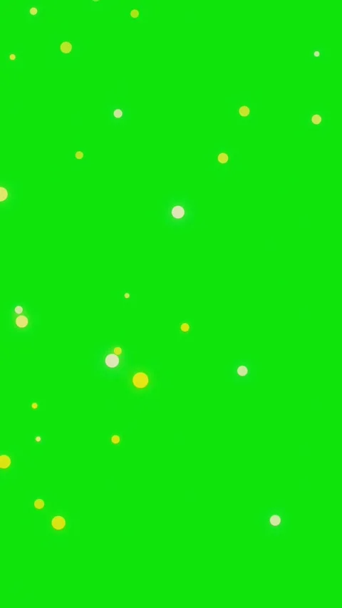 Floating Yellow and White Bokeh Particles on Green Screen Background 库存影片 336623914