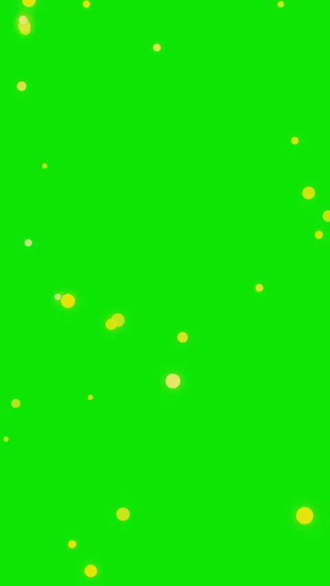 Floating Yellow Particle Overlay on Green Screen Video stock 336623911