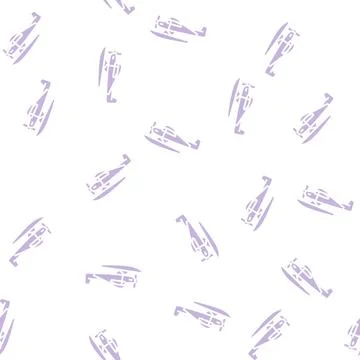 Floatplane airplane aircraft glyph seamless pattern Stock Illustration