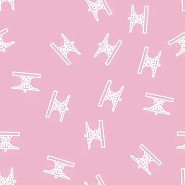Floatplane airplane aircraft line seamless pattern floatplane airplane aircra Stock Illustration