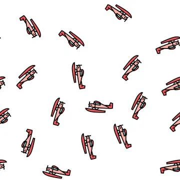 Floatplane airplane aircraft vector seamless pattern Stock Illustration