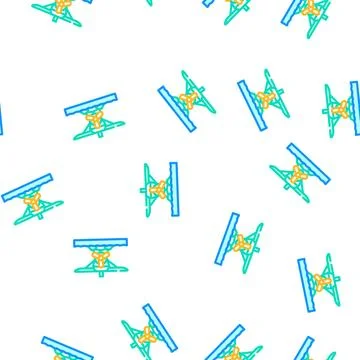 Floatplane airplane aircraft vector seamless pattern Stock Illustration