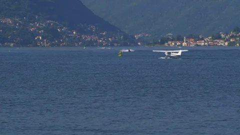 Floatplane Como Lake Video stock 93322078