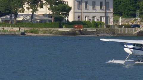 Floatplane Como Lake Video stock 93322238