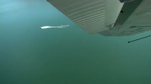 Floatplane flying above Como lake  Stock Footage 41685346