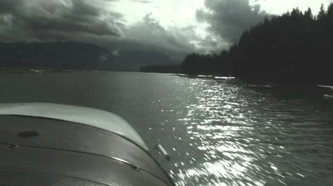 Floatplane landing cockpit Video stock 28693505