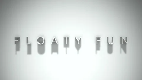 Floaty fun 3D title animation with shadows on a white background Vidéo 297272525