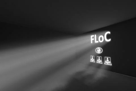 FLoC rays volume light concept 3d illustration Stock Illustration