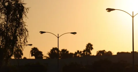 Flock Artificial Intelligence Security Camera Sunset Stock Footage 340430165