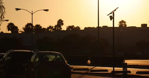 Flock Artificial Intelligence Security Camera Sunset Stock Footage 340430225