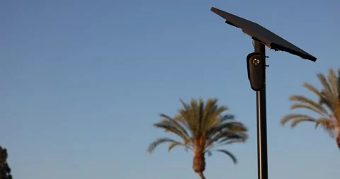 Flock Artificial Intelligence Security Camera Sunset Stock Footage 340430519