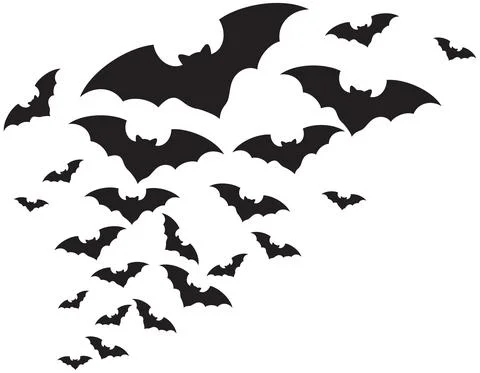 Flock of bats Stock Illustration