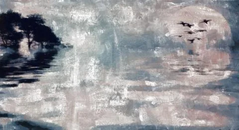 Flock of birds Illustration