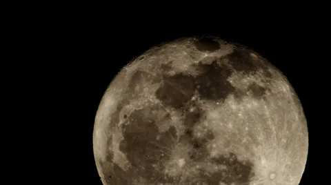 Flock of ducks flies in front of full moon 2600mm zoom Stock Footage 35843437