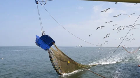 Commercial Fishing Trawler Stock Footage ~ Royalty Free Stock Videos