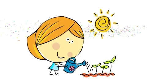 Flock of small multi colored birds flying in the horizon behind portrait of girl Stock Footage 130971342