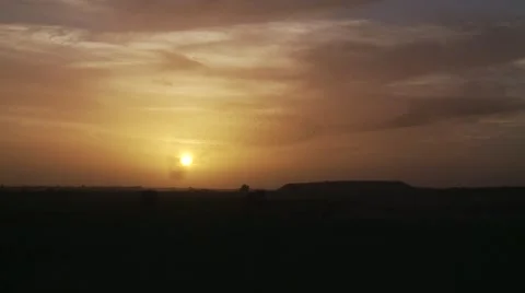 Flock of starlings at dusk Stock Footage 57683512