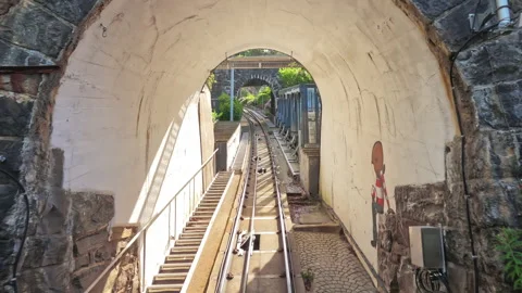 The Floibanen funicular in Bergen Stock Footage 246444151