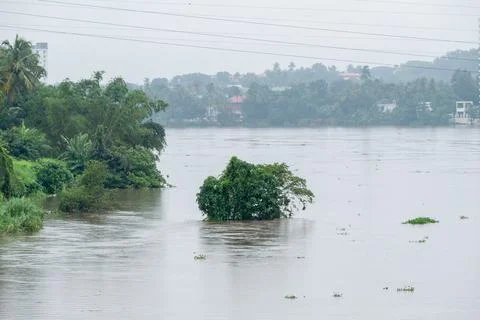 Flood affected area Stock Photos