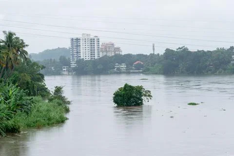 Flood affected area Stock Photos