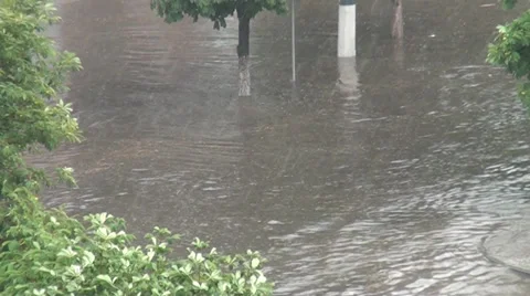 Flood after a rain Video stock 35607978