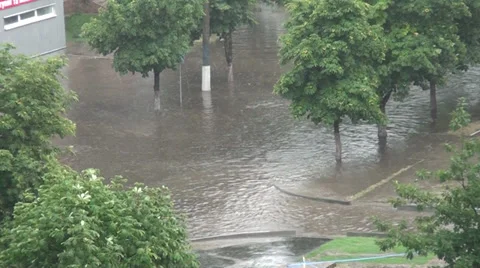 Flood after a rain Video stock 35608338