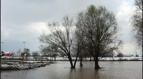 Flood and river Stock Footage 22103257
