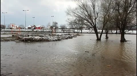 Flood and river Stock Footage 22109134