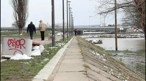 Flood and river Stock Footage 22143540