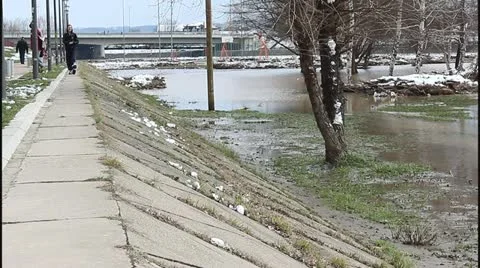 Flood and river Stock Footage 22144114