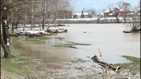Flood and river Stock Footage 22144453