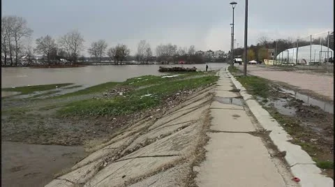 Flood and river Stock Footage 22145581