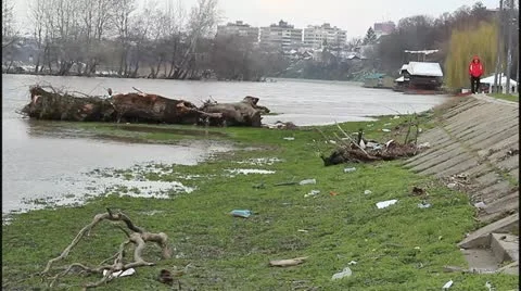 Flood and river Stock Footage 22146818