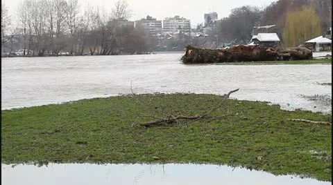 Flood and river Stock Footage 22155485
