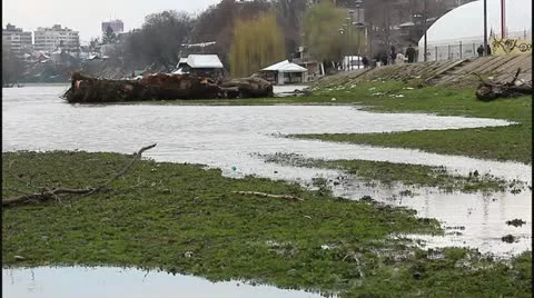 Flood and river Stock Footage 22156135