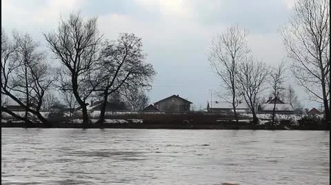Flood and river Stock Footage 22158408