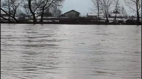 Flood and river Stock Footage 22158676