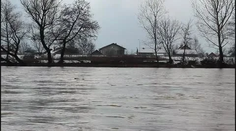 Flood and river Stock Footage 22158941