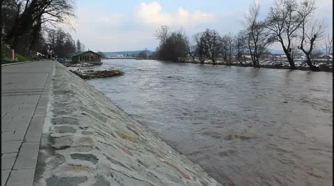 Flood and river Stock Footage 22176411