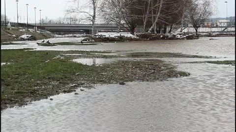 Flood and river Stock Footage 22180632