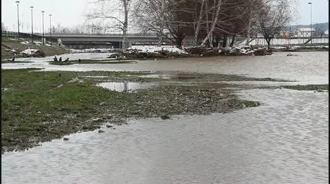 Flood and river Stock Footage 22180786