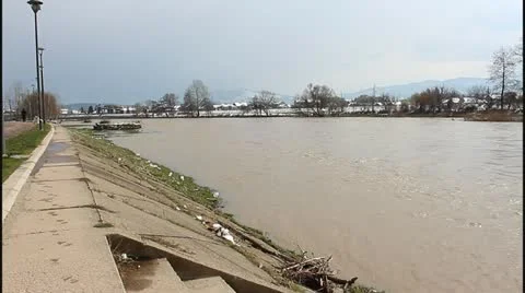 Flood and river Stock Footage 22215655