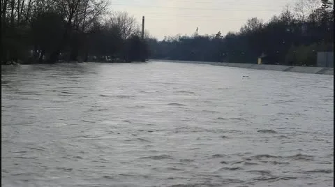 Flood and river Stock Footage 22219407