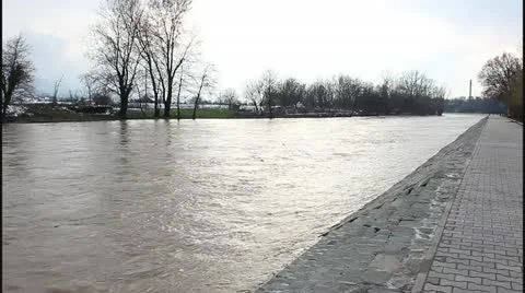 Flood and river Stock Footage 22239077