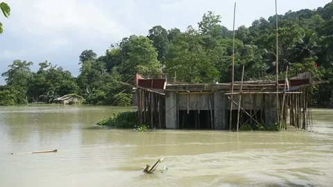 Flood in Assam Video stock 135069402